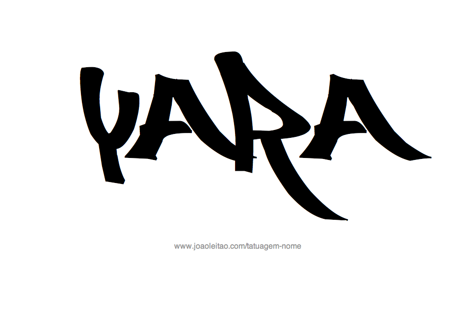 Desenho de Tatuagem com o Nome Yara