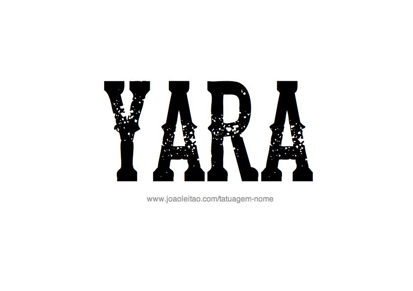 Desenho de Tatuagem com o Nome Yara