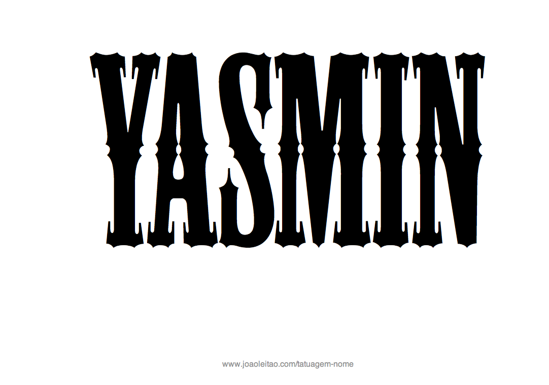 Desenho de Tatuagem com o Nome  Yasmin