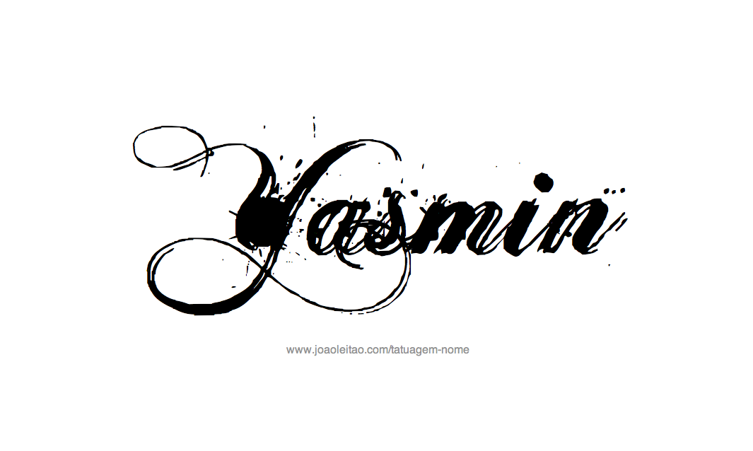 Desenho de Tatuagem com o Nome  Yasmin