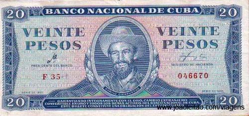 Uma nota de 10 Pesos convertibles