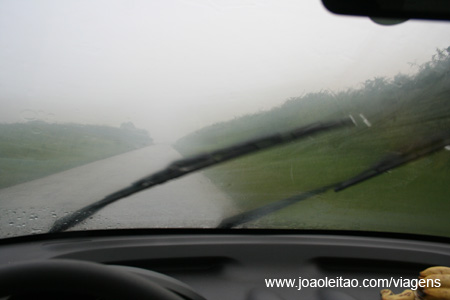 Conducción con la tormenta en Cuba