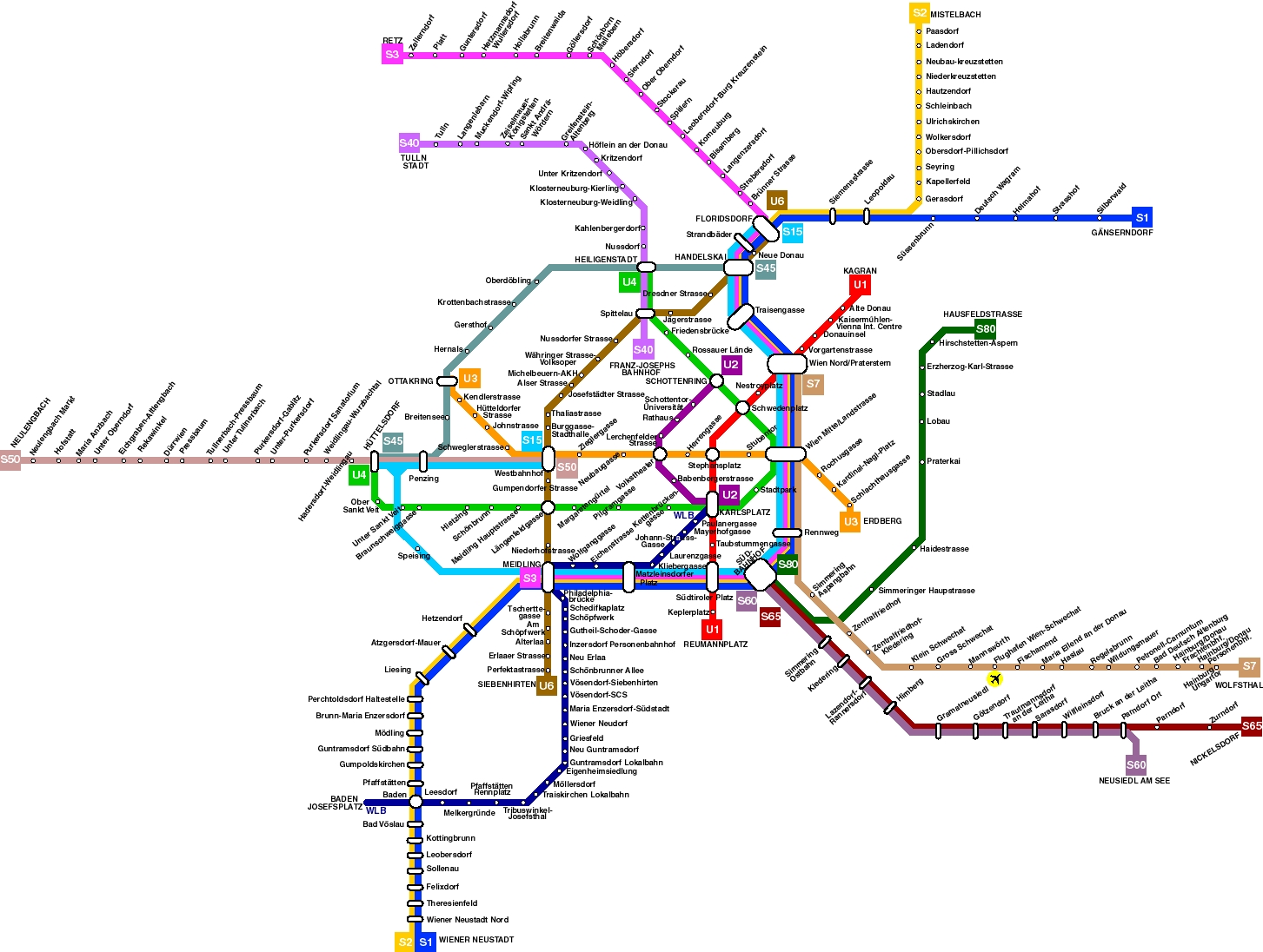 subway map vienna