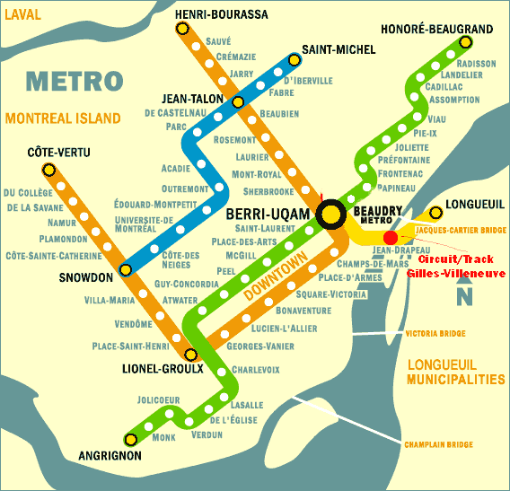 Mapa Subway Montreal | Viptours.com