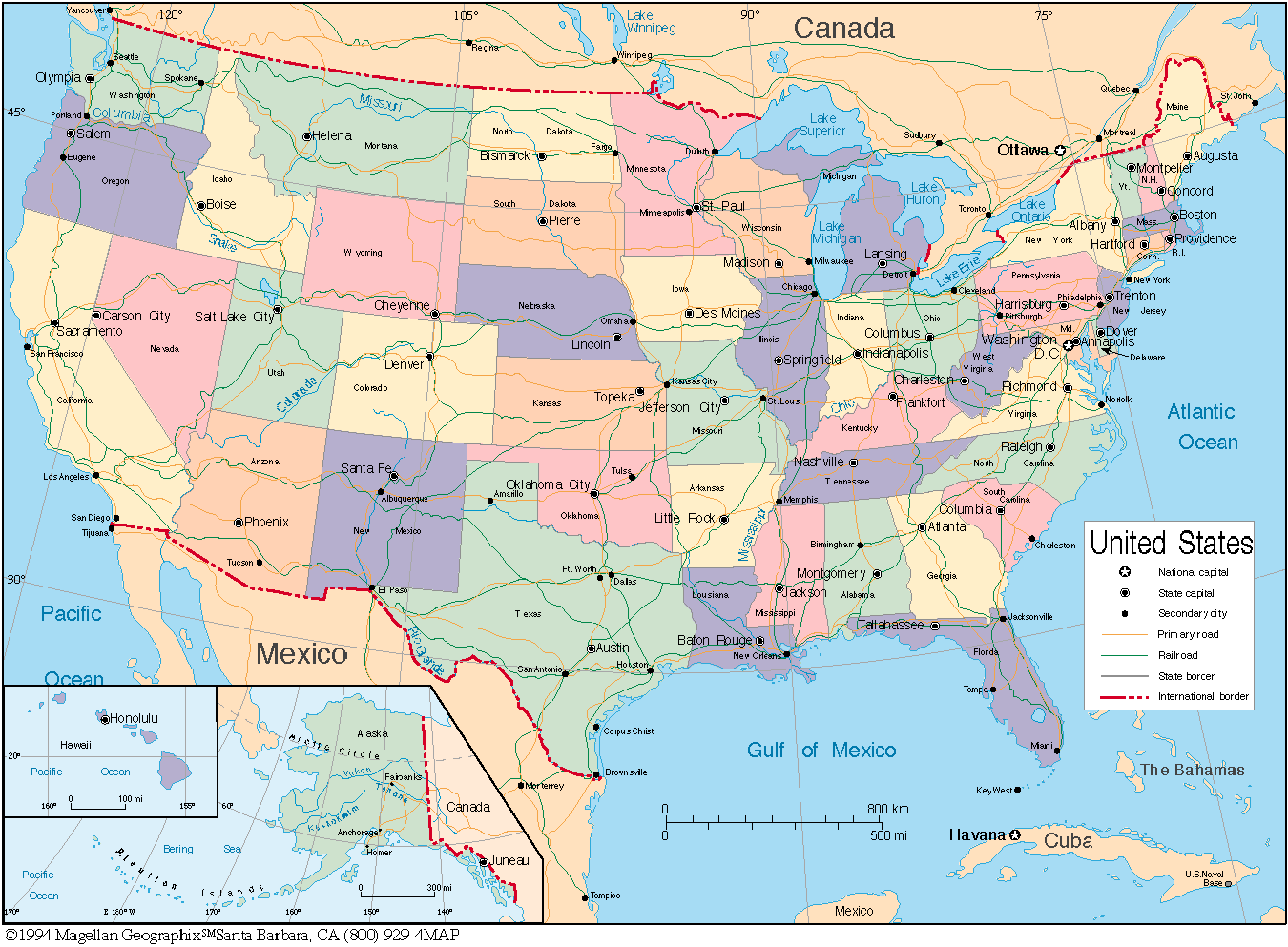 Mapa de Estados Unidos ~ World Of Map