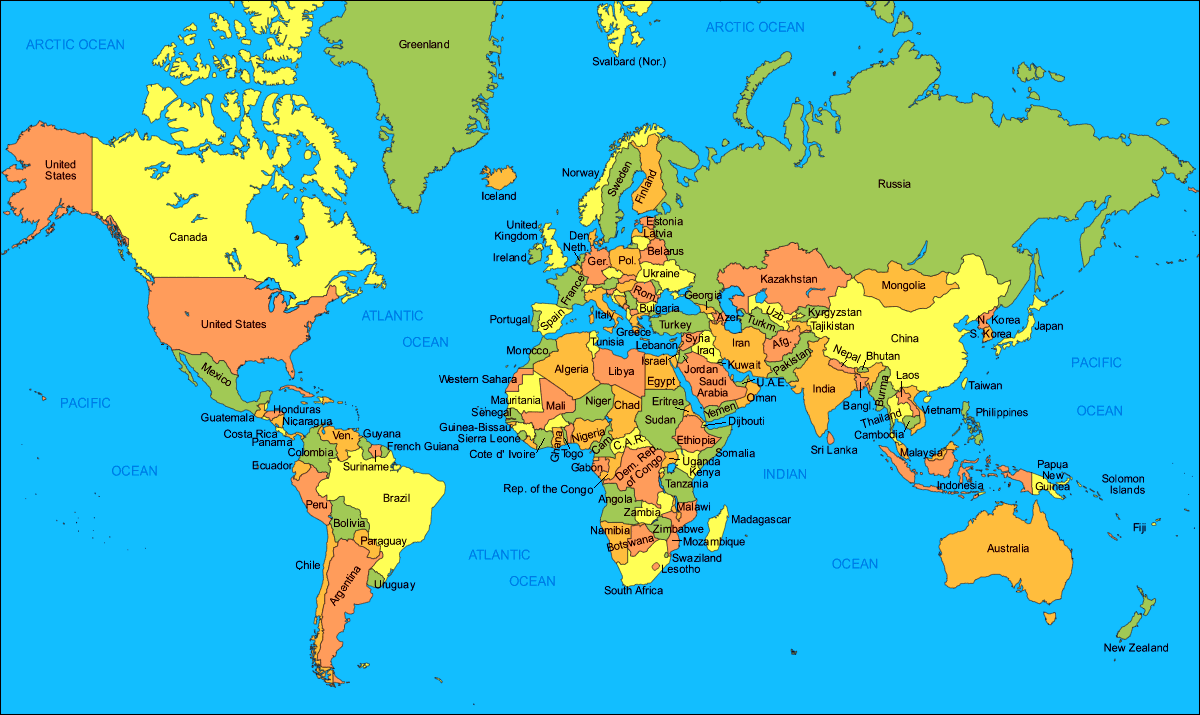 Mapa del Mundo, Mapa Mundi - Blog de Viajes