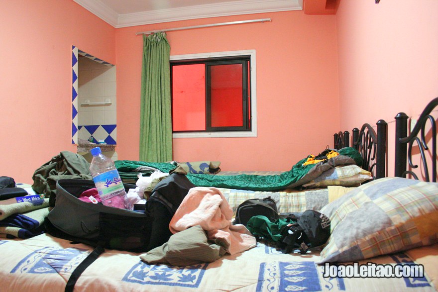 Quarto do Hotel du Centre em Rabat, Marrocos