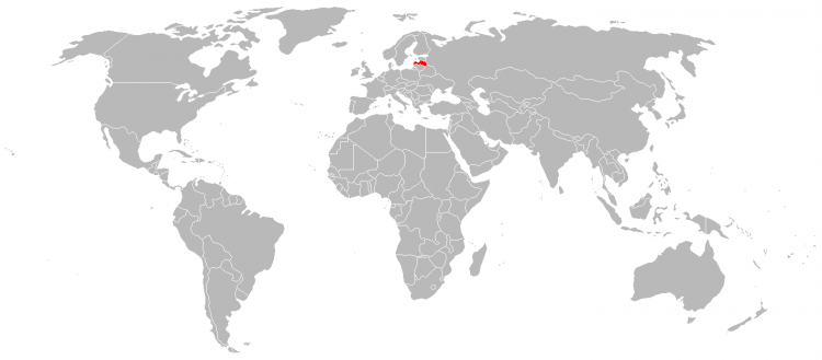 Mapa Letonia