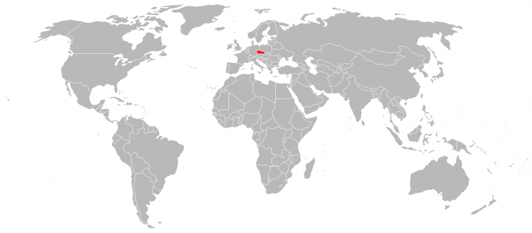 Mapa Republica Checa