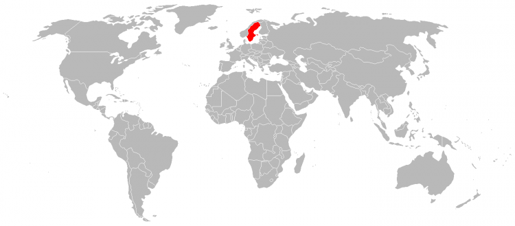 Mapa Suecia