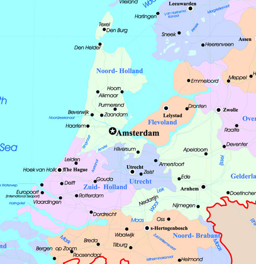 Holanda Mapa / Holanda Mapa Europa | Mapa : Los países bajos son un