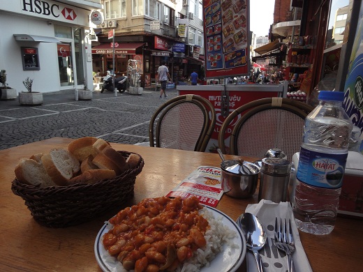Comida vegetariana em Istambul Turquia