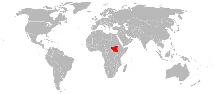 Mapa Sudao do Sul