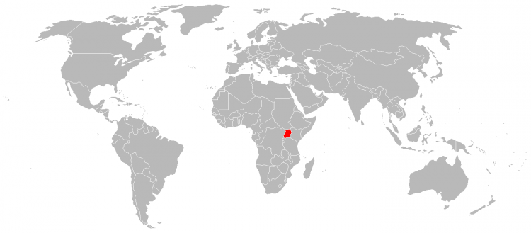 Mapa Uganda