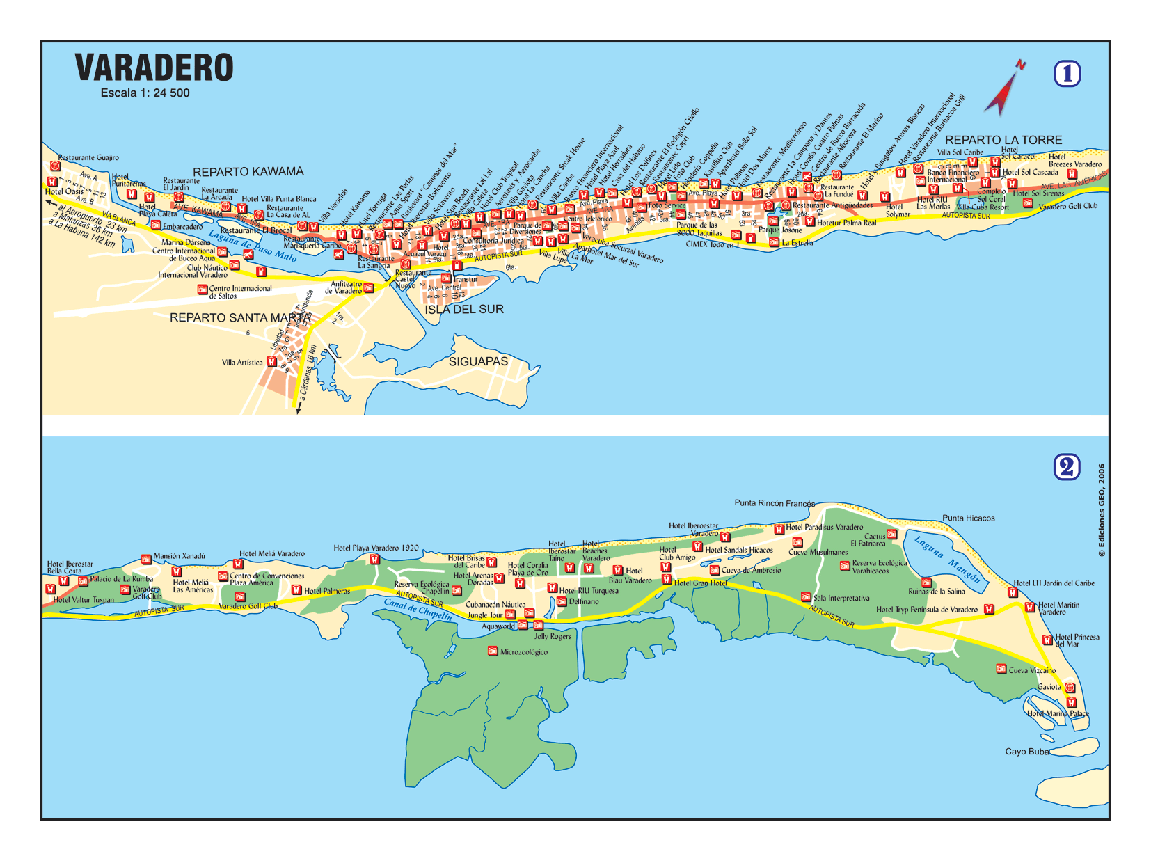 Melhores Hotéis em Varadero Cuba - Lista e Mapa