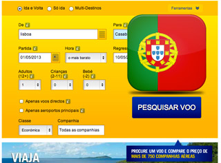 Comprar bilhete de aviao para Portugal