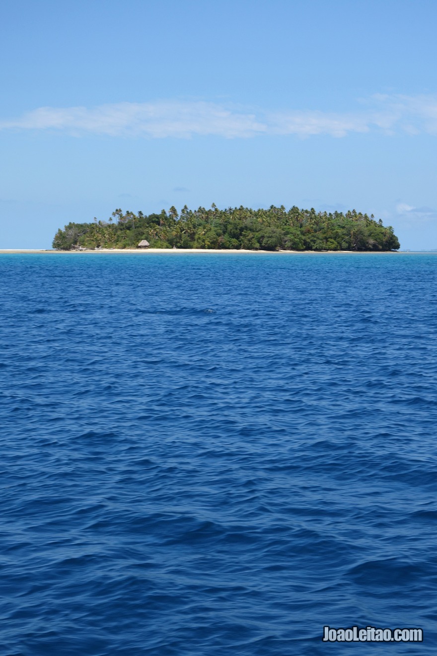 Fotografia da Ilha Leleuvia nas Fiji