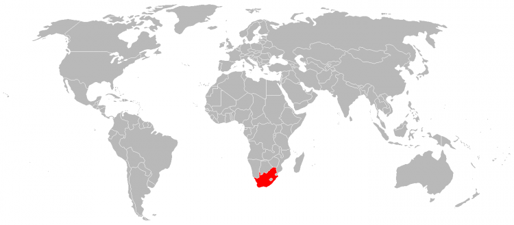 Mapa Africa do Sul