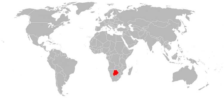Mapa Botswana