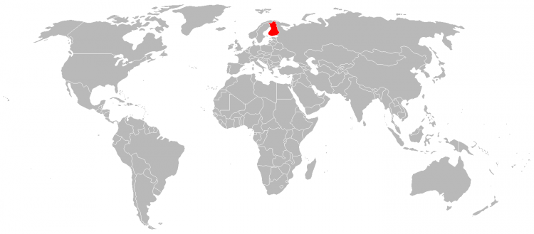 Mapa Finlandia