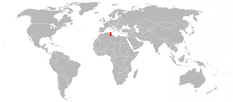 Mapa Tunisia