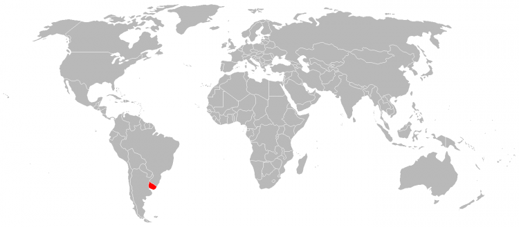 Mapa Uruguai