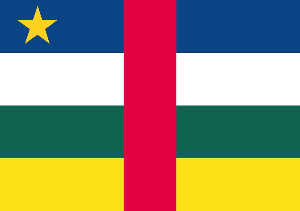BANDEIRA DA REPUBLICA CENTRO AFRICANA