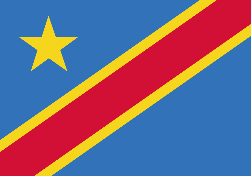 BANDEIRA DA REPUBLICA DEMOCRATICA DO CONGO