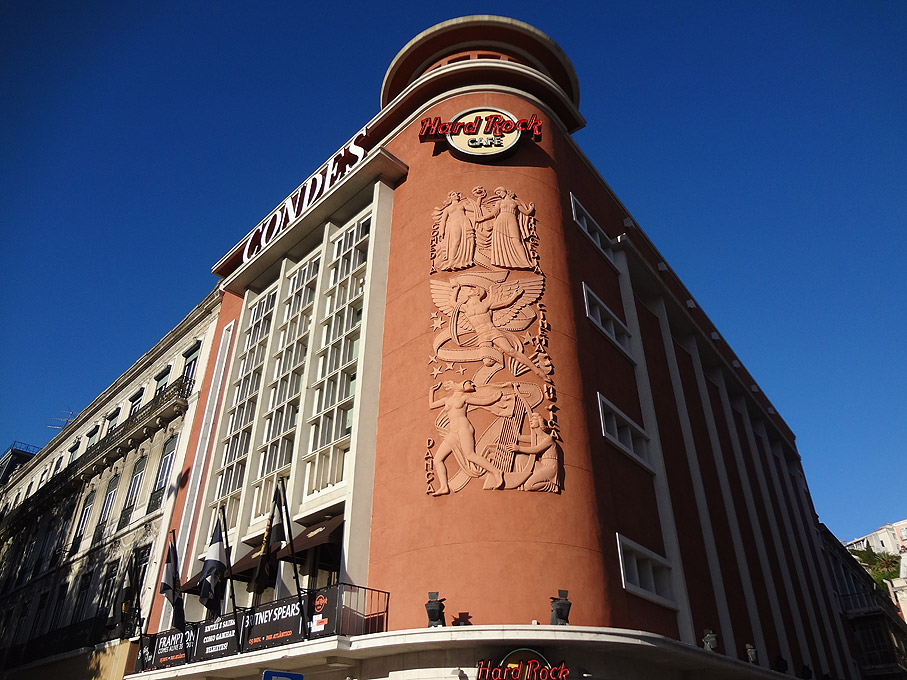 Fotografia Antigo Cinema Condes agora Hard Rock Café, Restauradores Lisboa