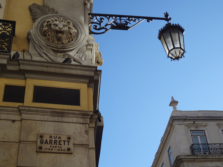 Fotografia Placa da Rua Garrett, Chiado Lisboa