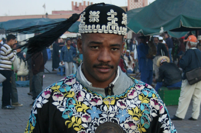 Photo of a Gnawa Musician in Marrakech