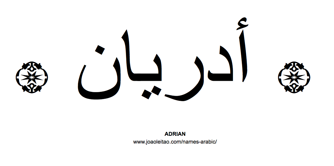 Your Name in Arabic: Adrian name in Arabic