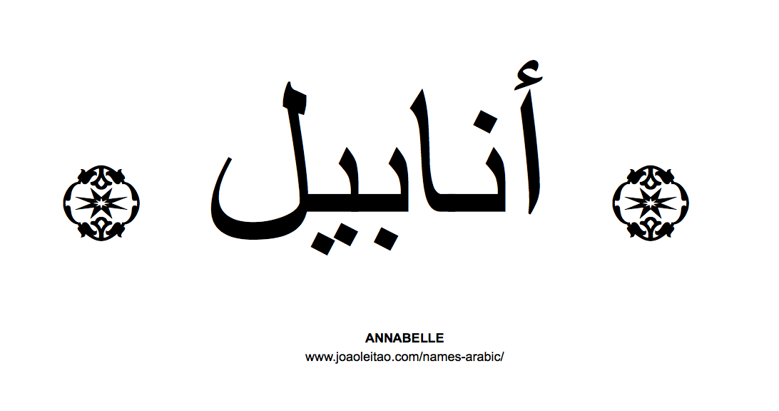 Your Name in Arabic: Annabelle name in Arabic
