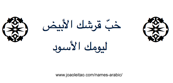 Arabic Proverb