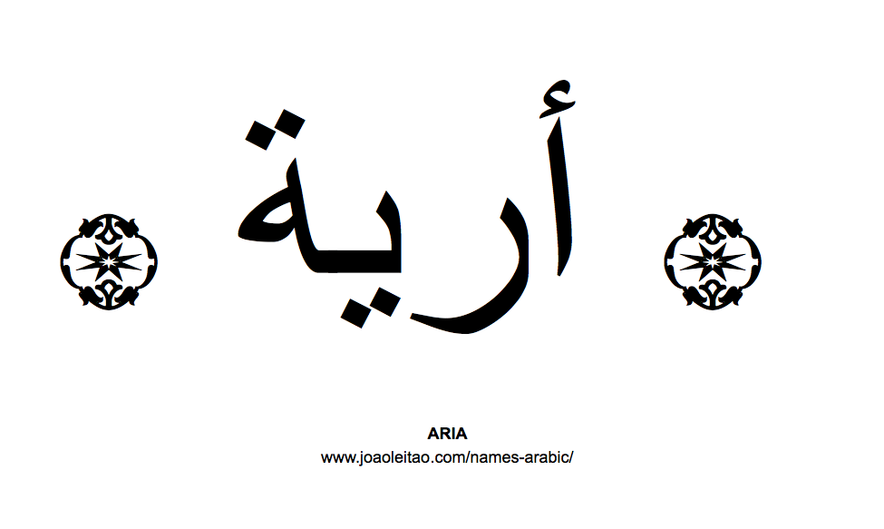 Your Name in Arabic: Aria name in Arabic