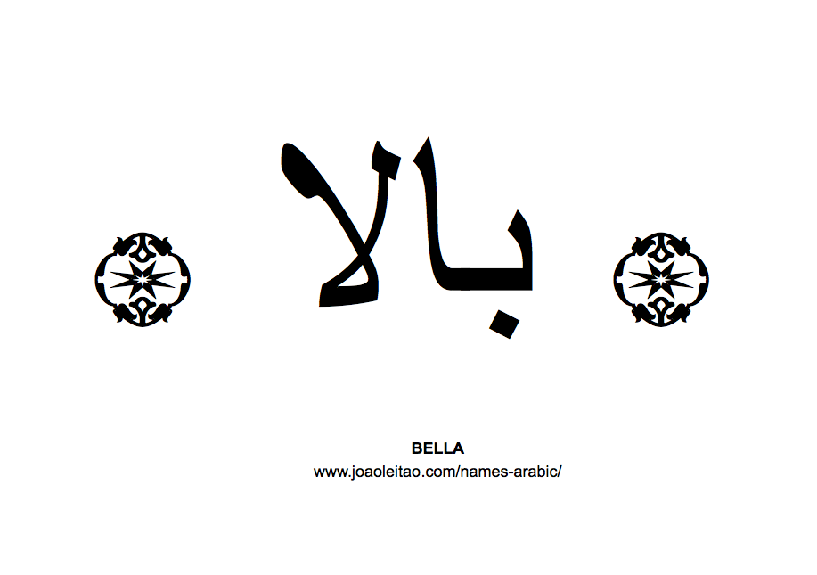 Your Name in Arabic: Bella name in Arabic