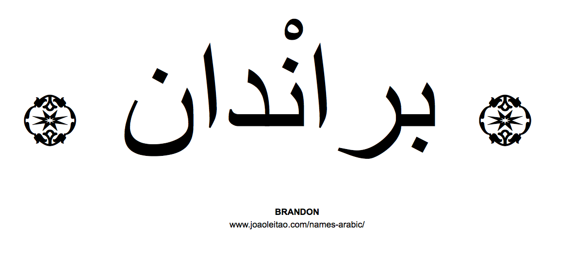 Your Name in Arabic: Brandon name in Arabic
