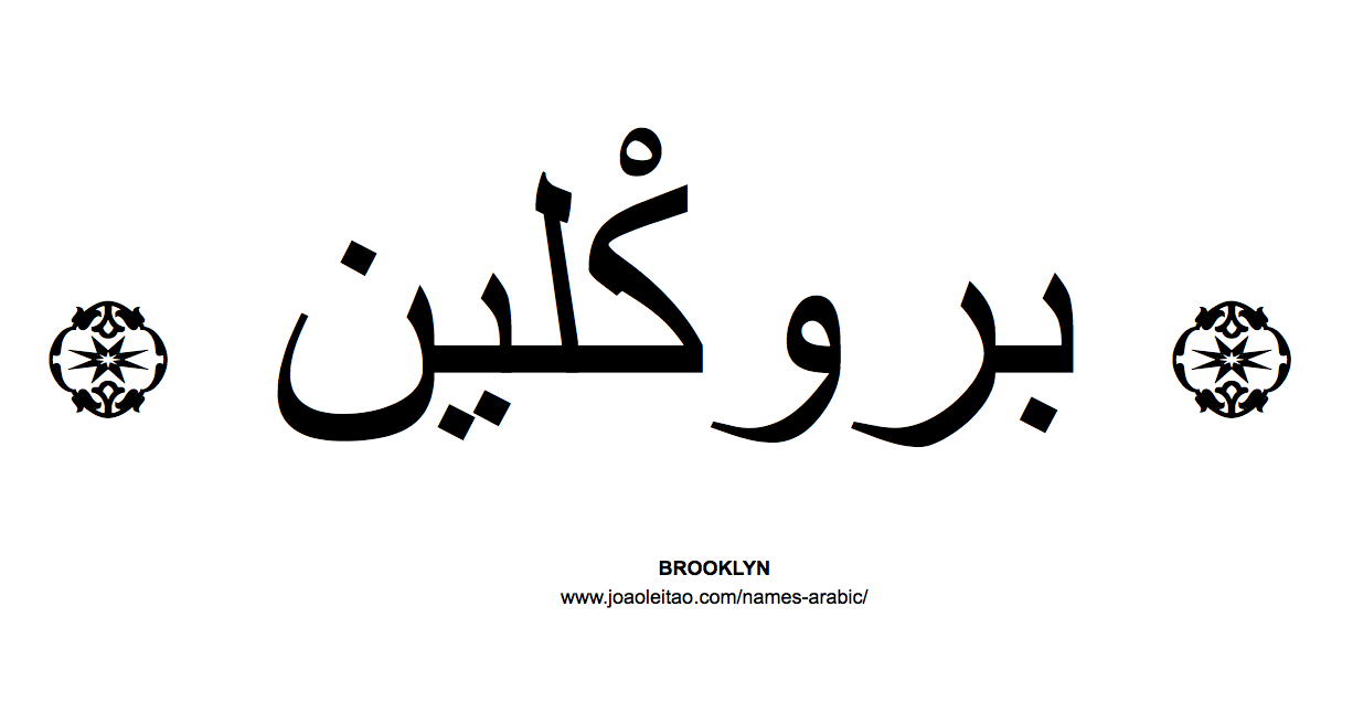 Your Name in Arabic: Brooklyn name in Arabic