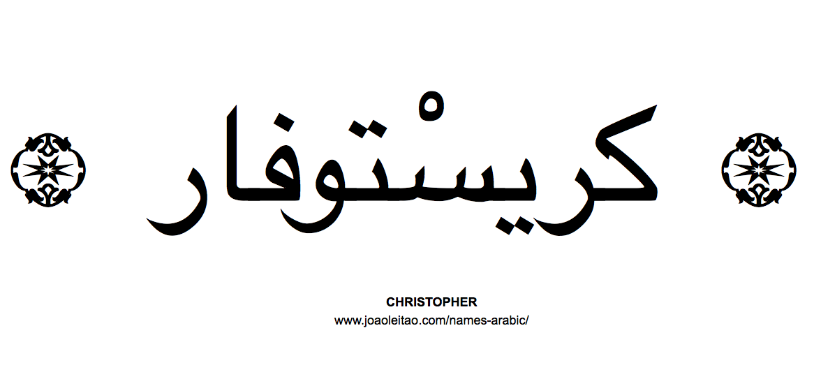 Your Name in Arabic: Christopher name in Arabic
