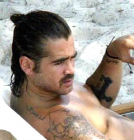 Colin Farrell Arabic Tattoo