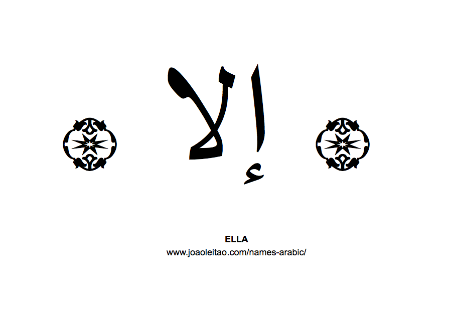 Your Name in Arabic: Ella name in Arabic