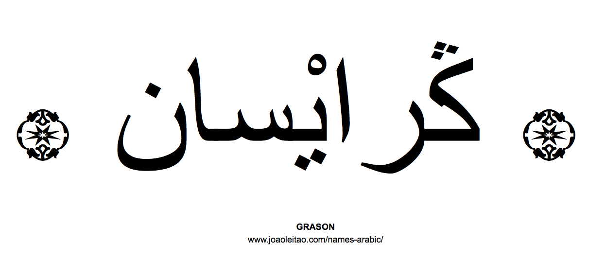 Your Name in Arabic: Grason name in Arabic