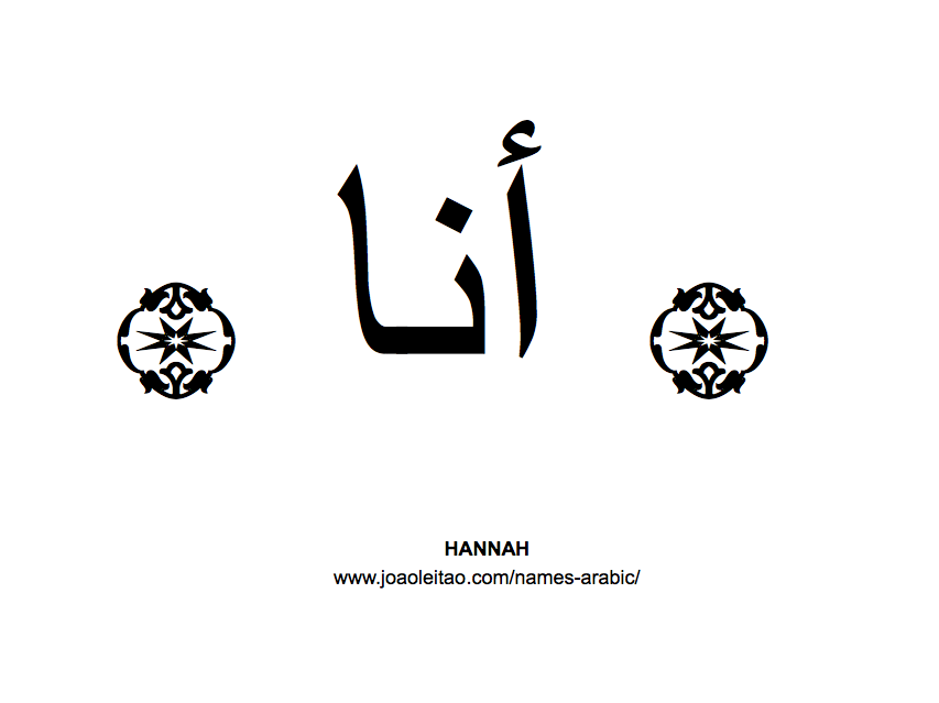 Your Name in Arabic: Hannah name in Arabic