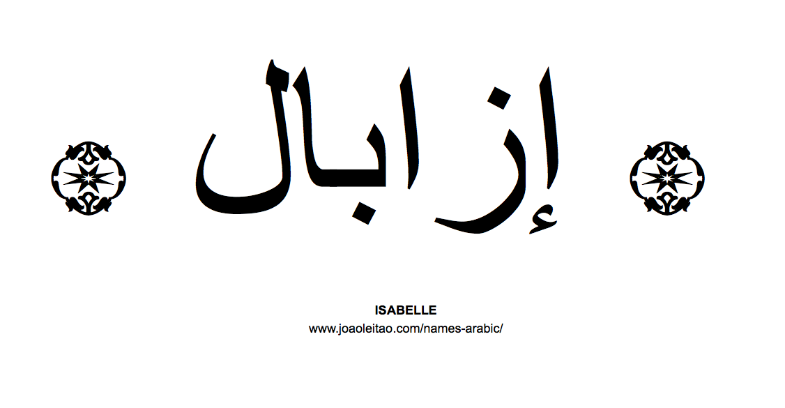 Your Name in Arabic: Isabelle name in Arabic