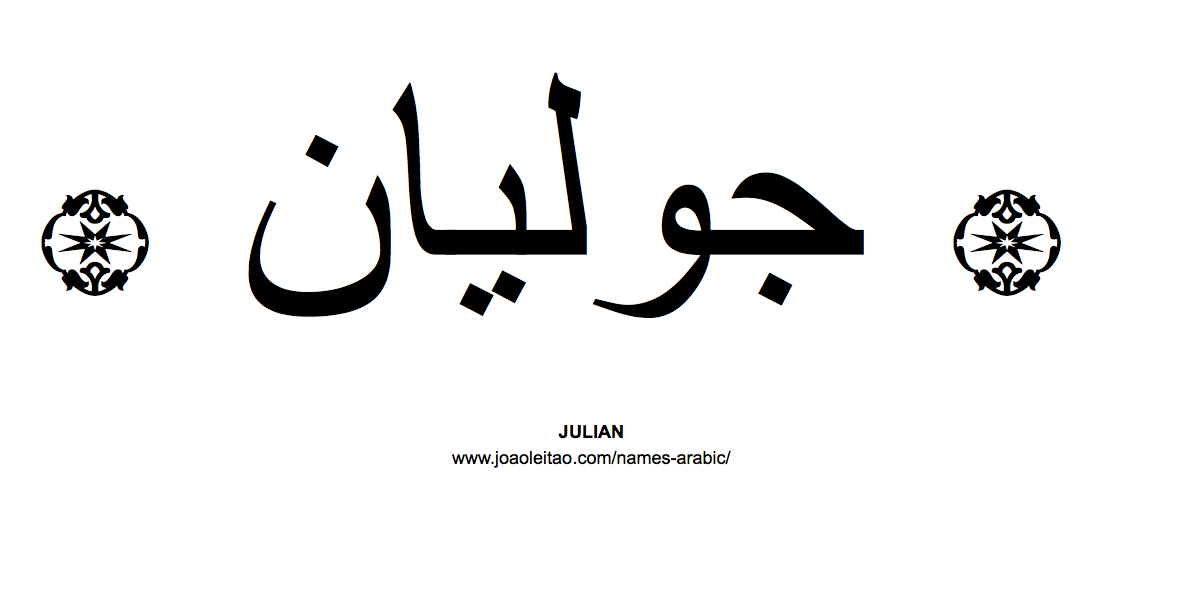 Your Name in Arabic: Julian name in Arabic