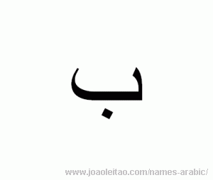 Letter B in Arabic - Arabic alphabet