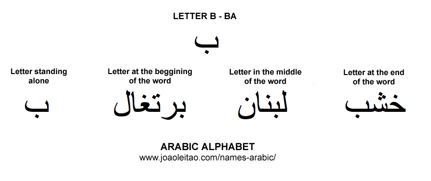 Arabic Alphabet Letter B