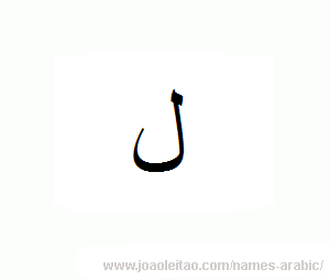Letter L in Arabic - Arabic alphabet