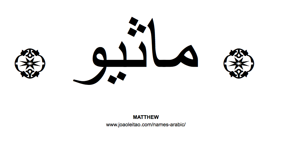 Your Name in Arabic: Matthew name in Arabic