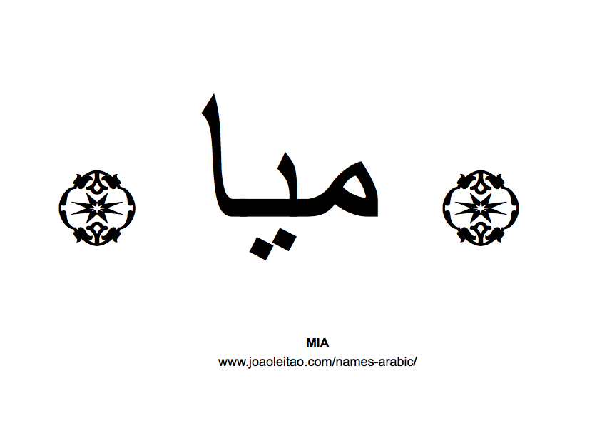 Your Name in Arabic: Mia name in Arabic